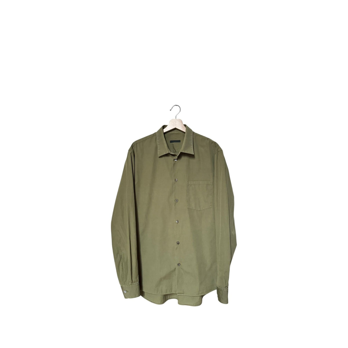 1990s Vintage Khaki Cotton Shirt