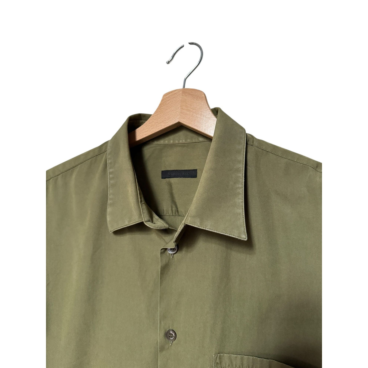 1990s Vintage Khaki Cotton Shirt