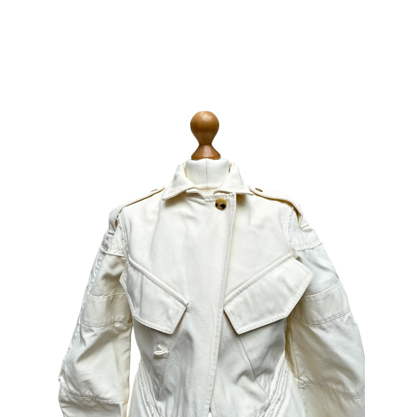 Phoebe Philo Resort 2010 Ecru Cotton Sculptural Jacket 
