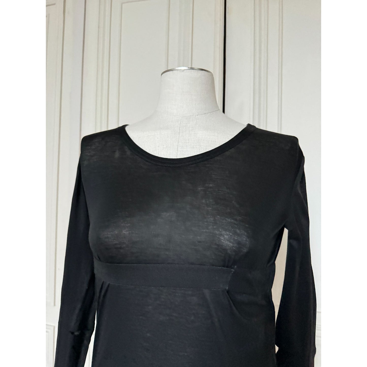 Spring/Summer 1997 Black Underbust Strap Dress with Cut-Out Sleeves