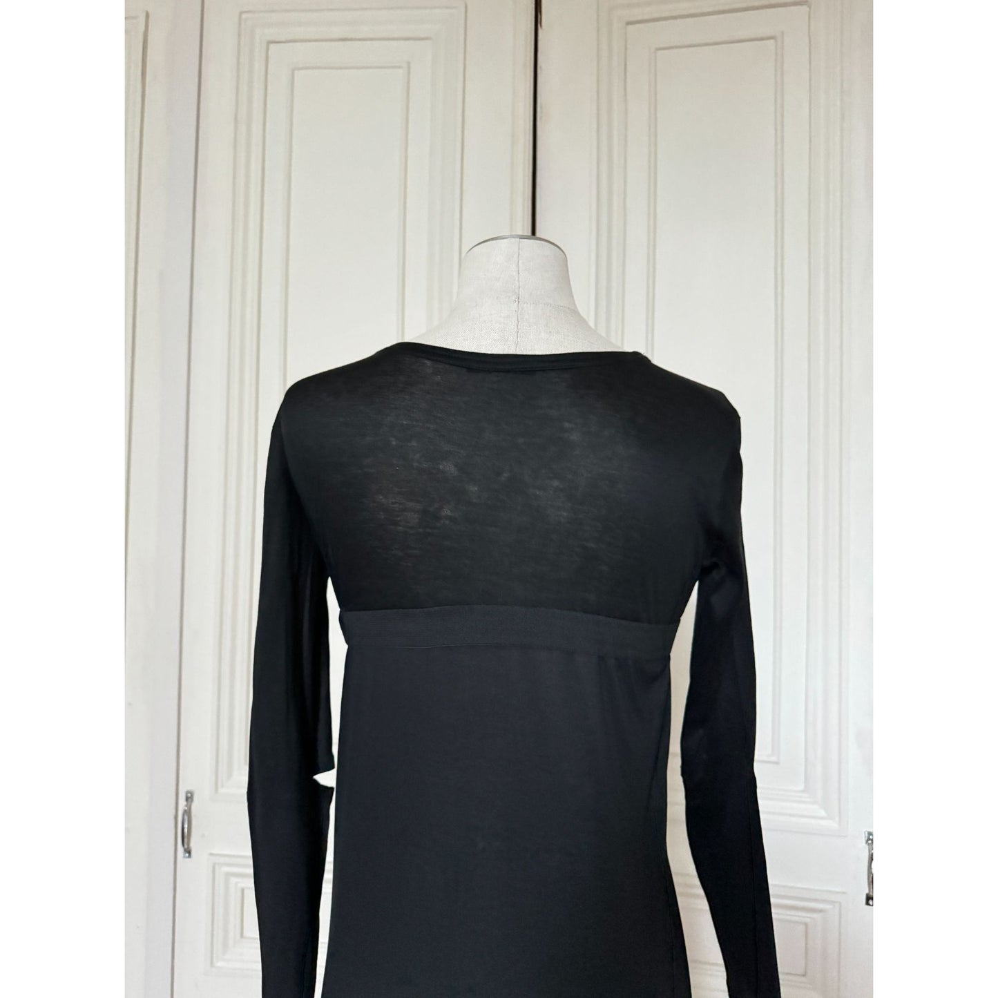 Spring/Summer 1997 Black Underbust Strap Dress with Cut-Out Sleeves