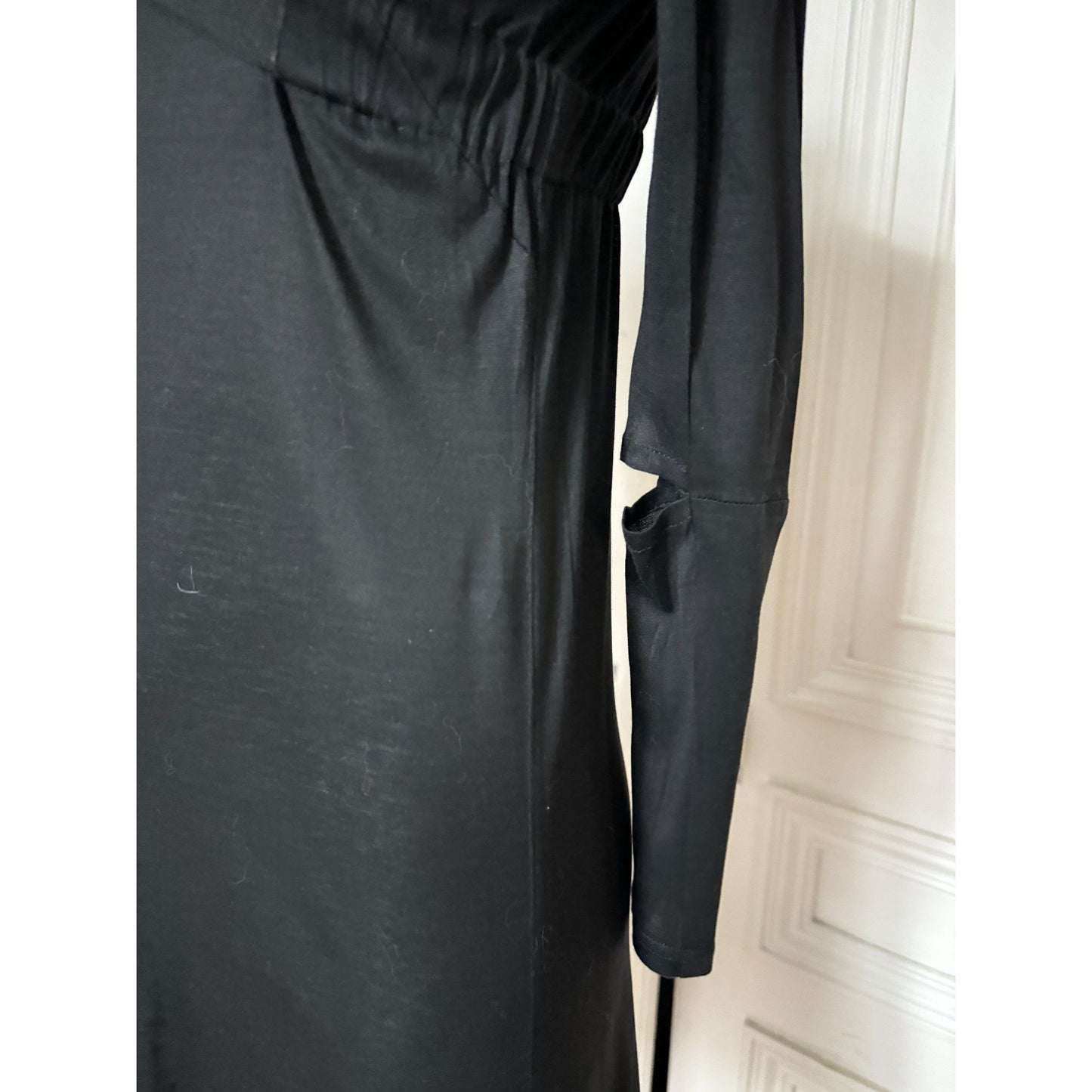 Spring/Summer 1997 Black Underbust Strap Dress with Cut-Out Sleeves