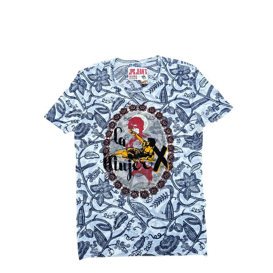 Vintage Blue Mesh Floral