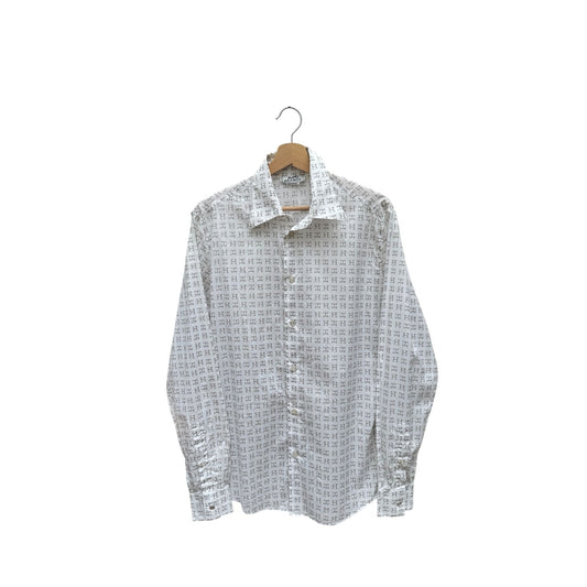 White Cotton Monogram Shirt