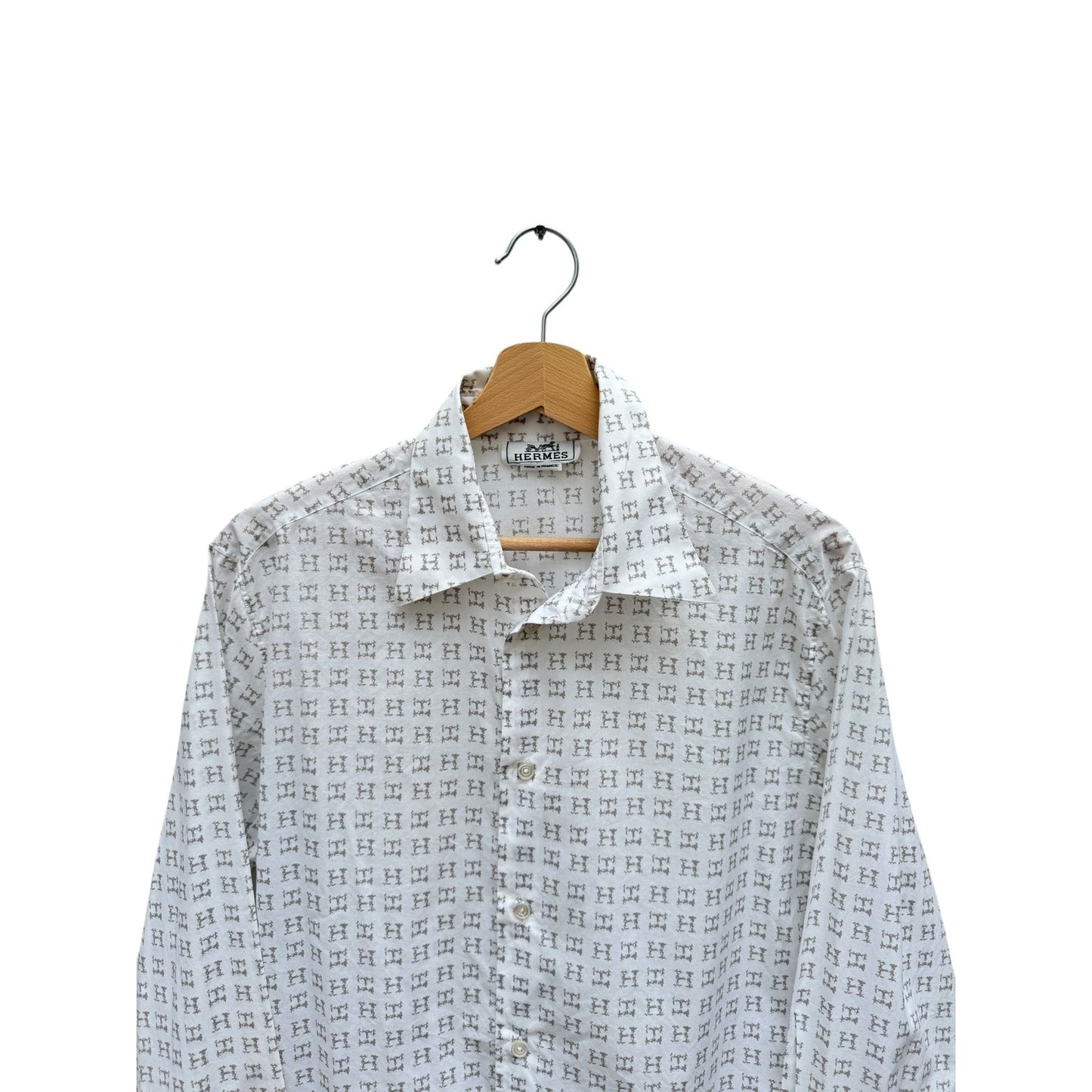 White Cotton Monogram Shirt