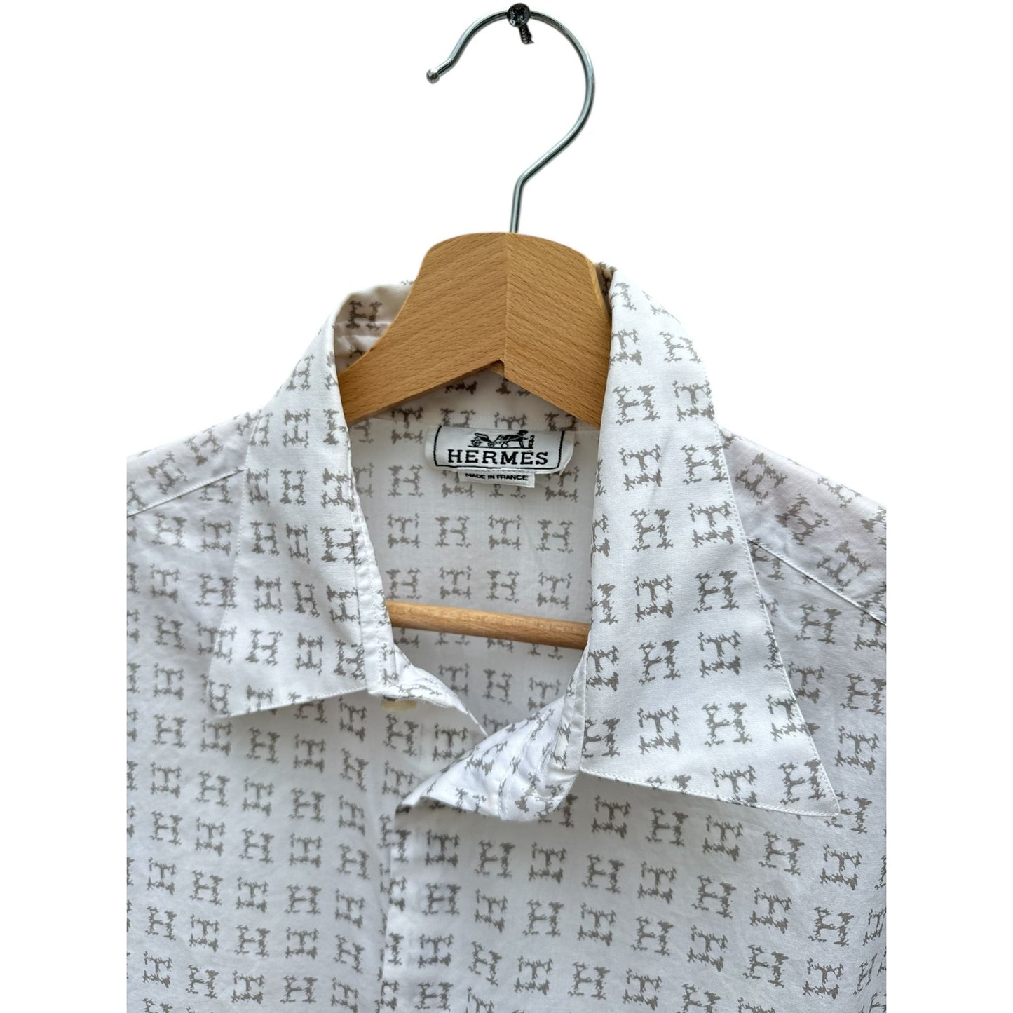 White Cotton Monogram Shirt