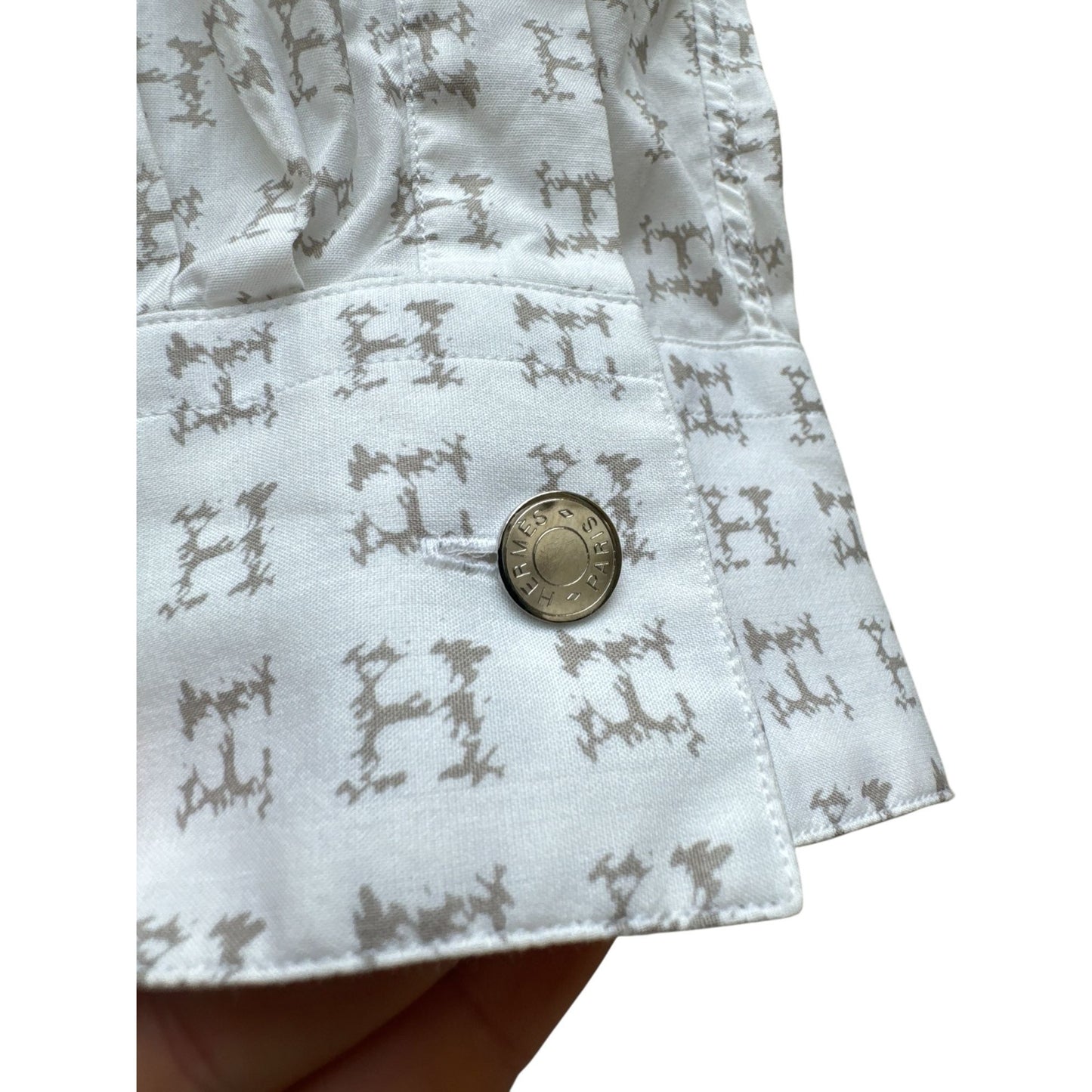 White Cotton Monogram Shirt