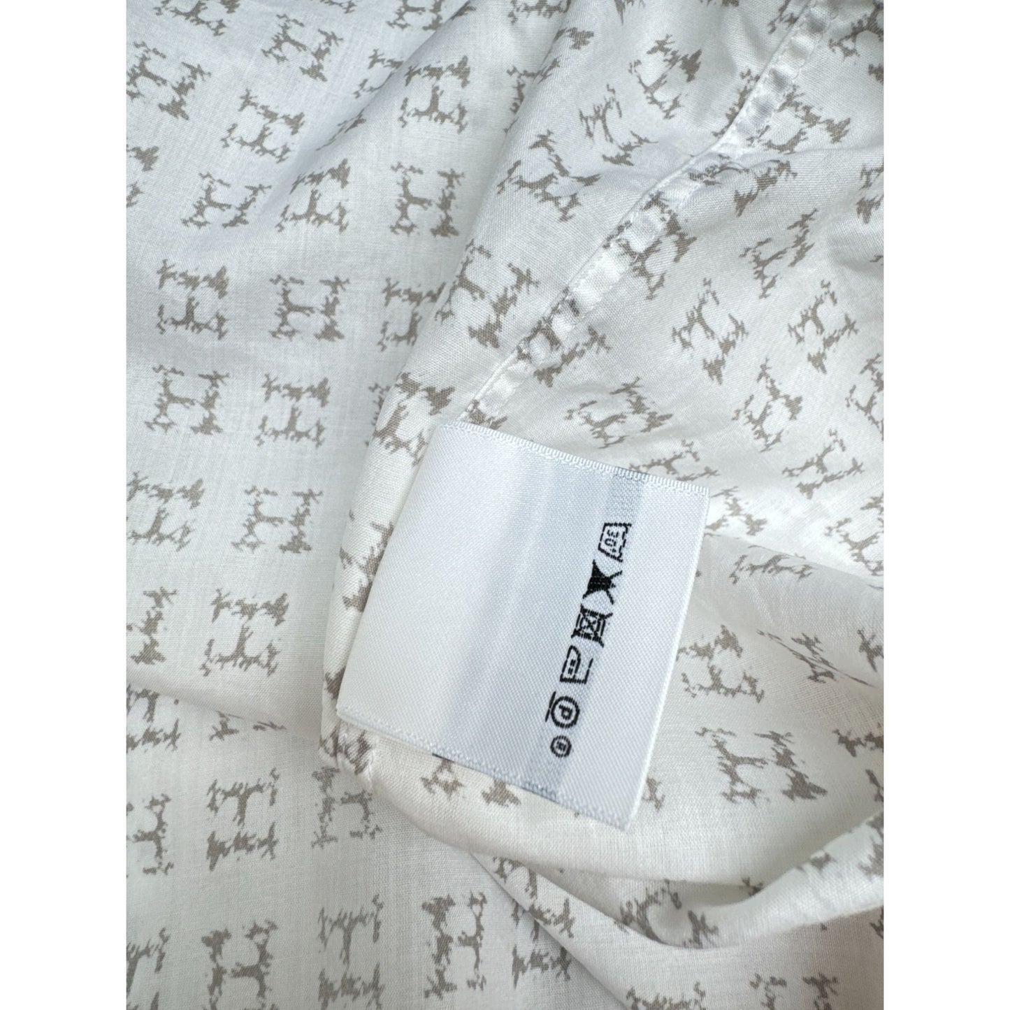 White Cotton Monogram Shirt