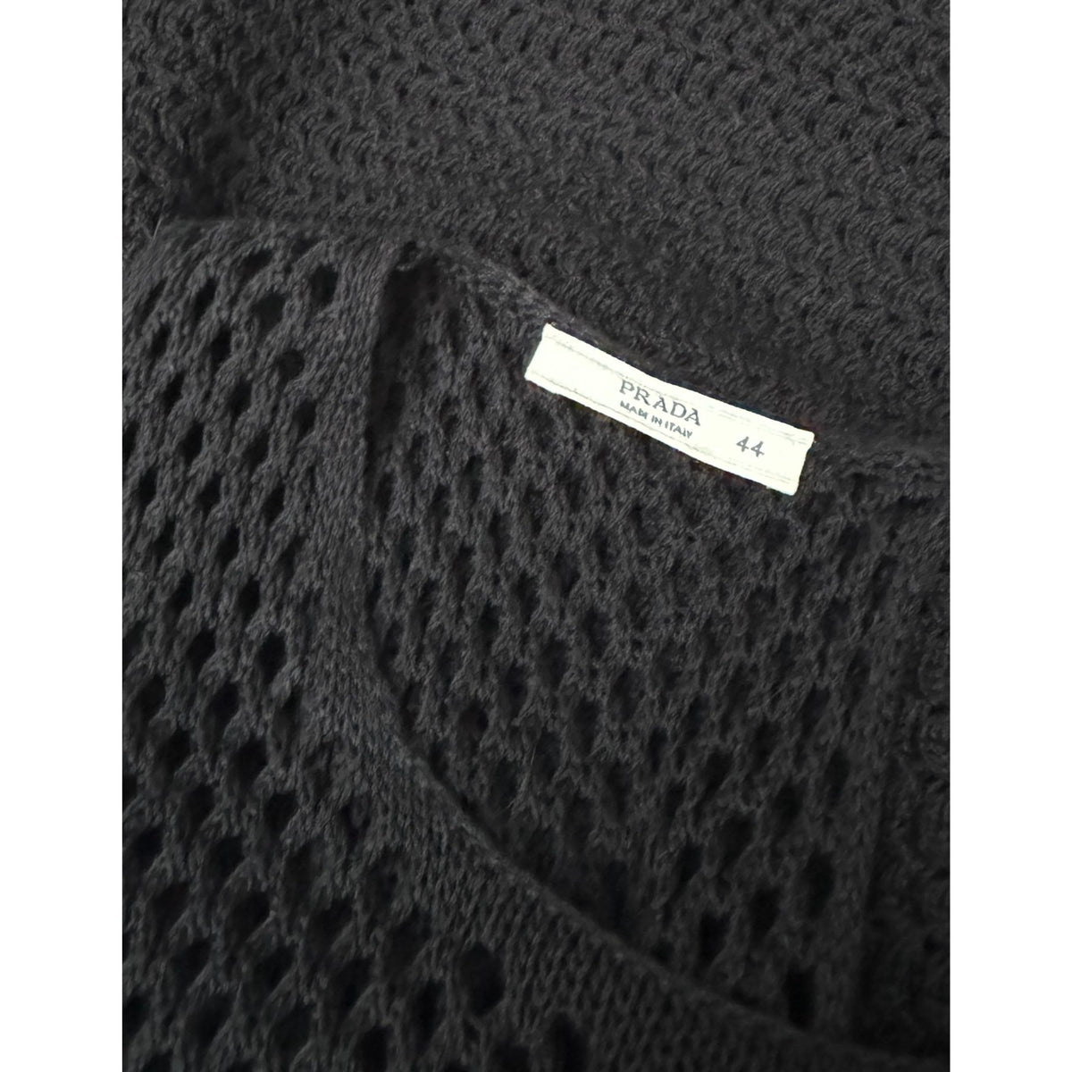 Black Crochet Open-Knit Dress