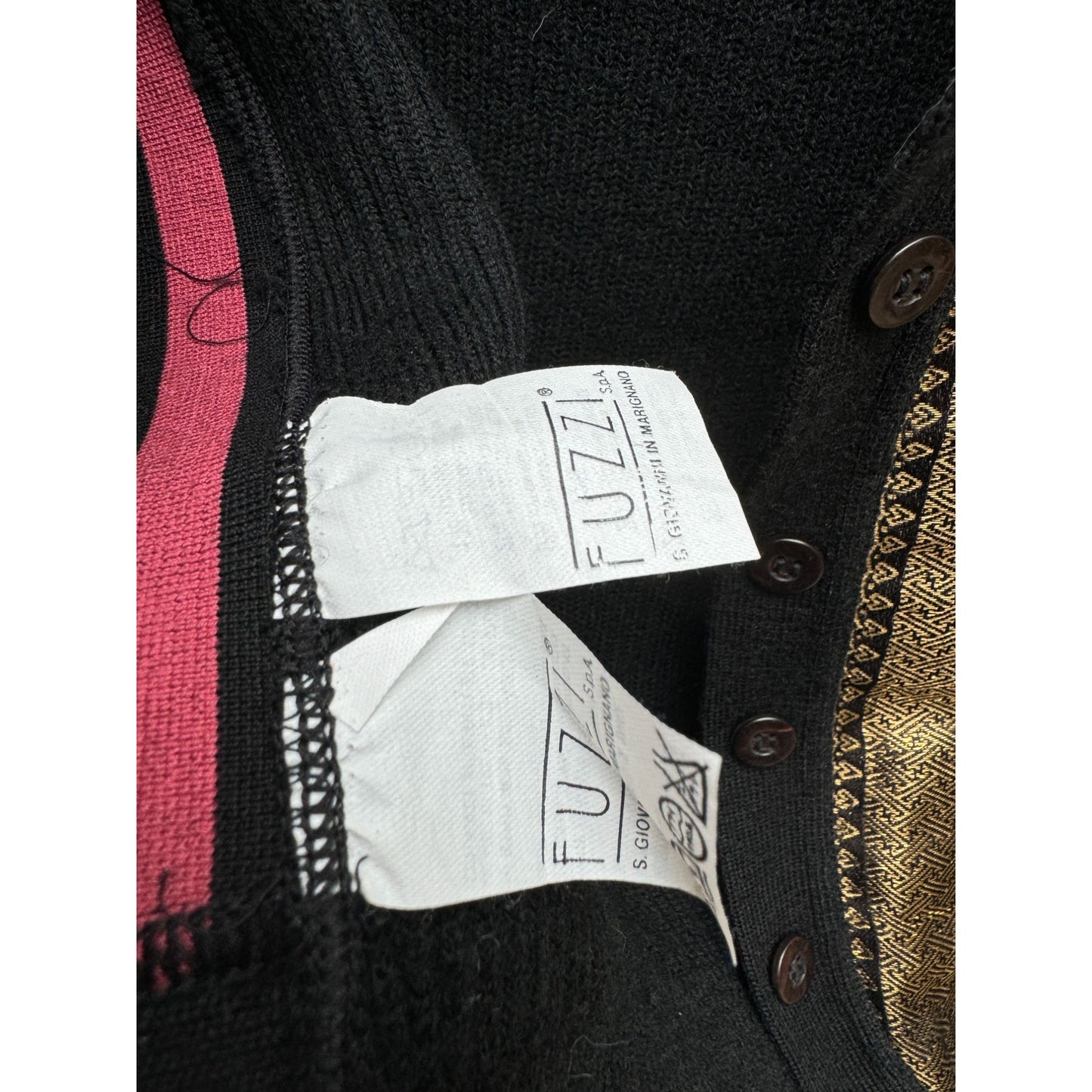 Vintage Gold Jacquard Knitted Vest