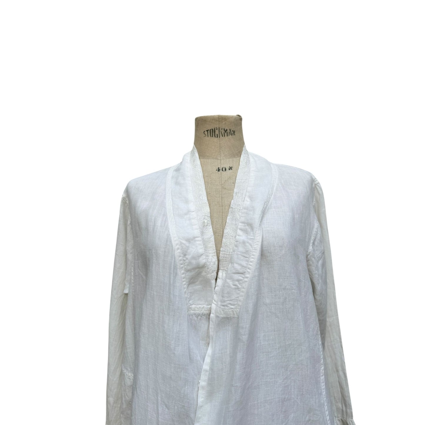 1980s White Linen Jacket 