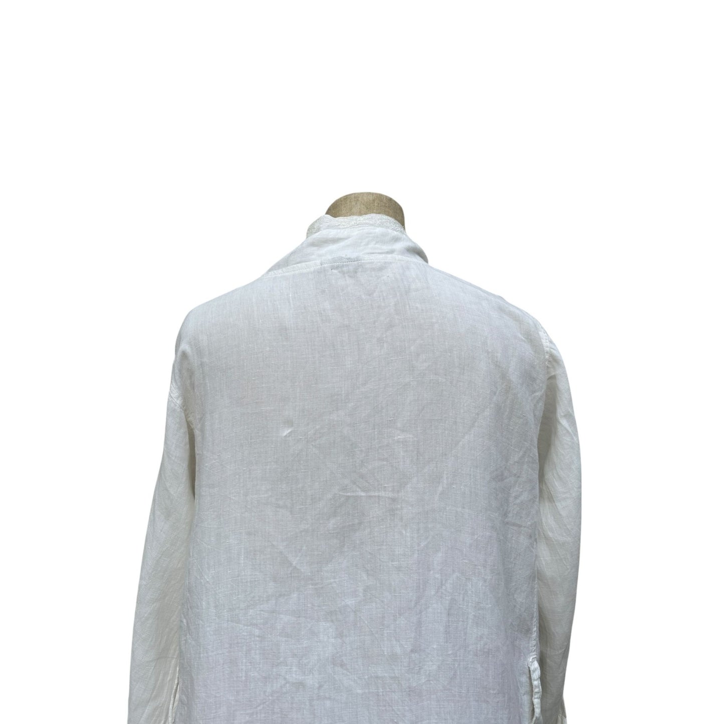 1980s White Linen Jacket 