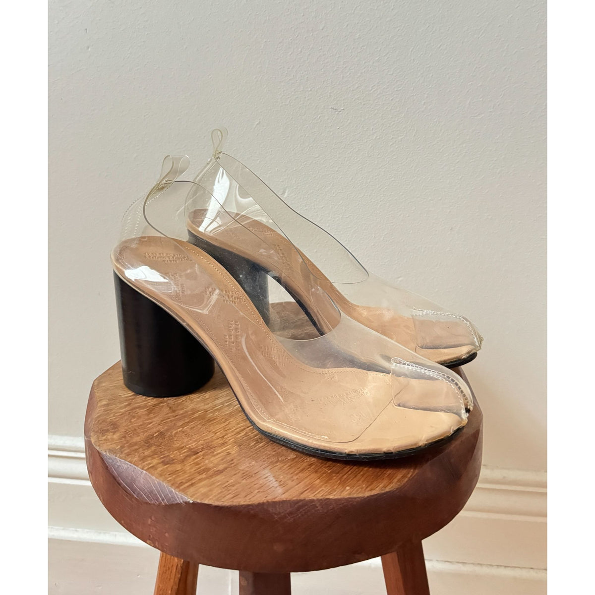 Transparent PVC Tabi Pumps