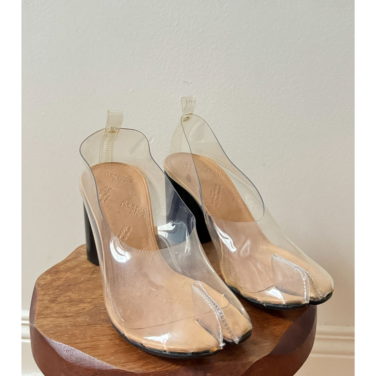 Transparent PVC Tabi Pumps