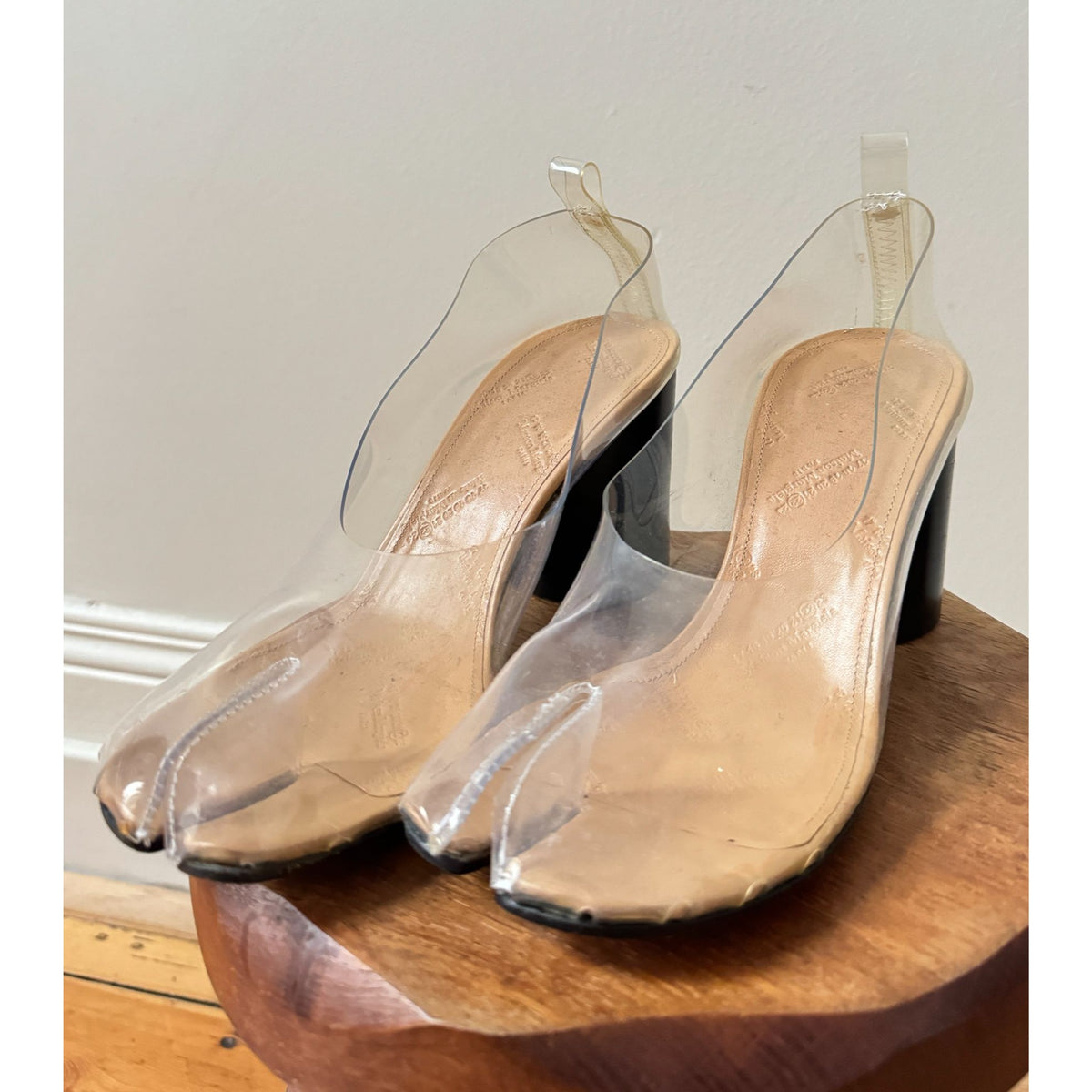 Transparent PVC Tabi Pumps