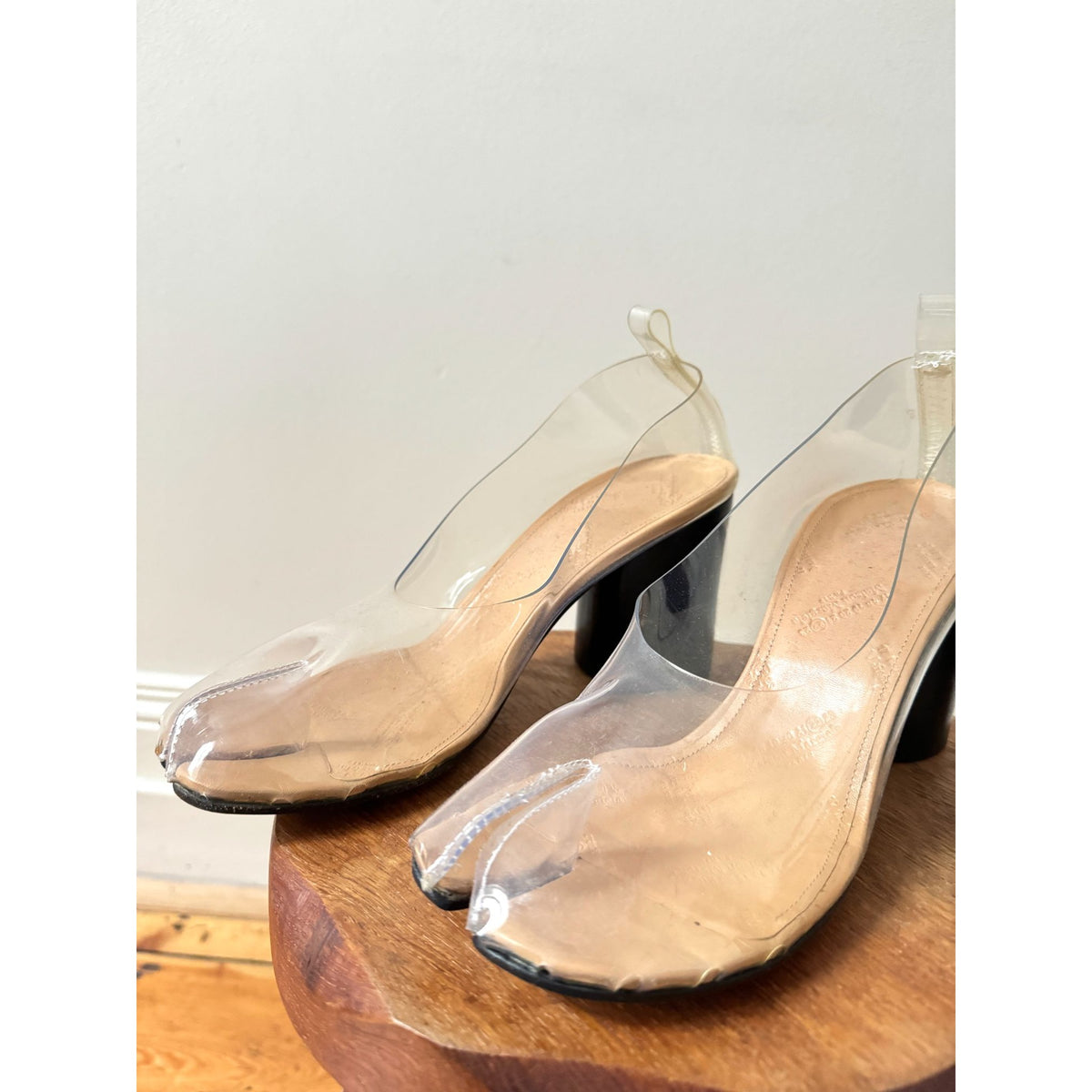 Transparent PVC Tabi Pumps