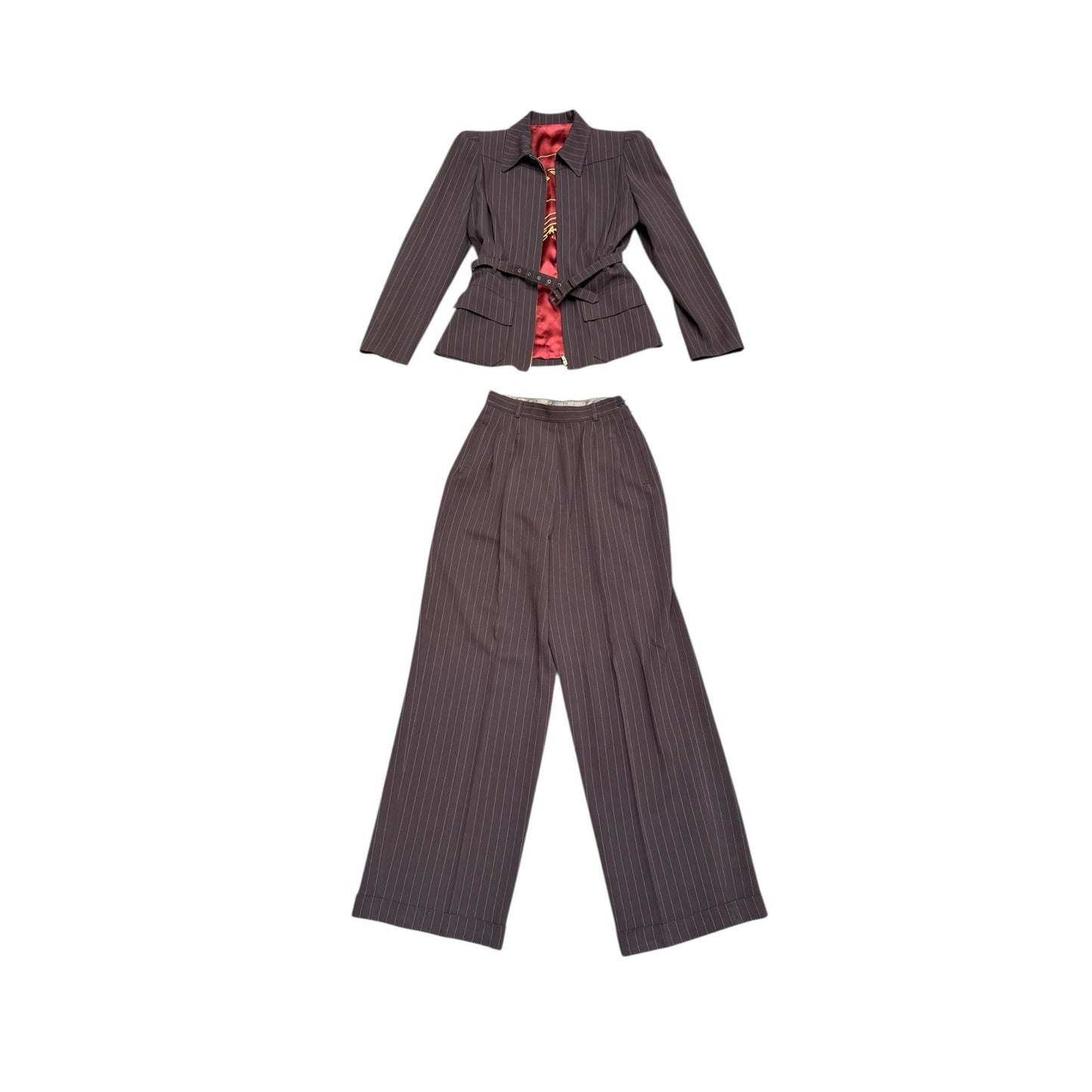 SS 1995 Brown Pinstripe Suit 