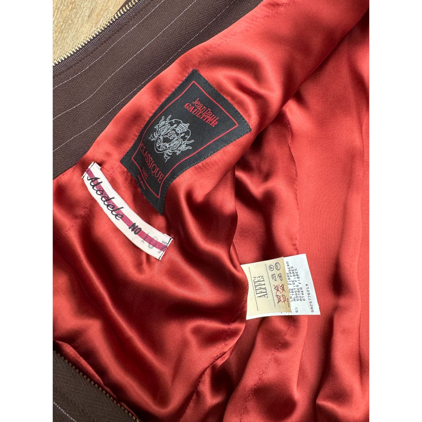 SS 1995 Brown Pinstripe Suit 