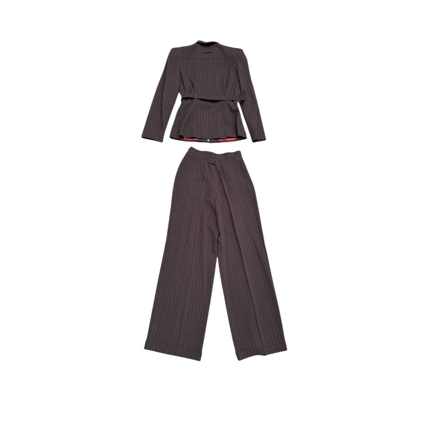 SS 1995 Brown Pinstripe Suit 