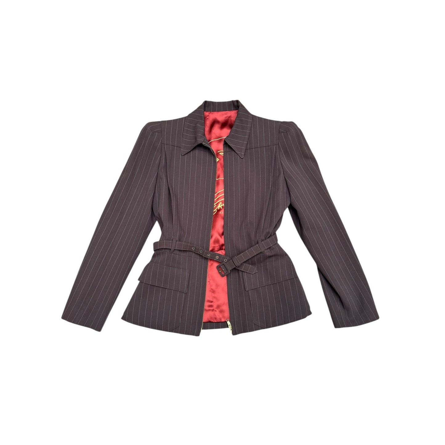 SS 1995 Brown Pinstripe Suit 