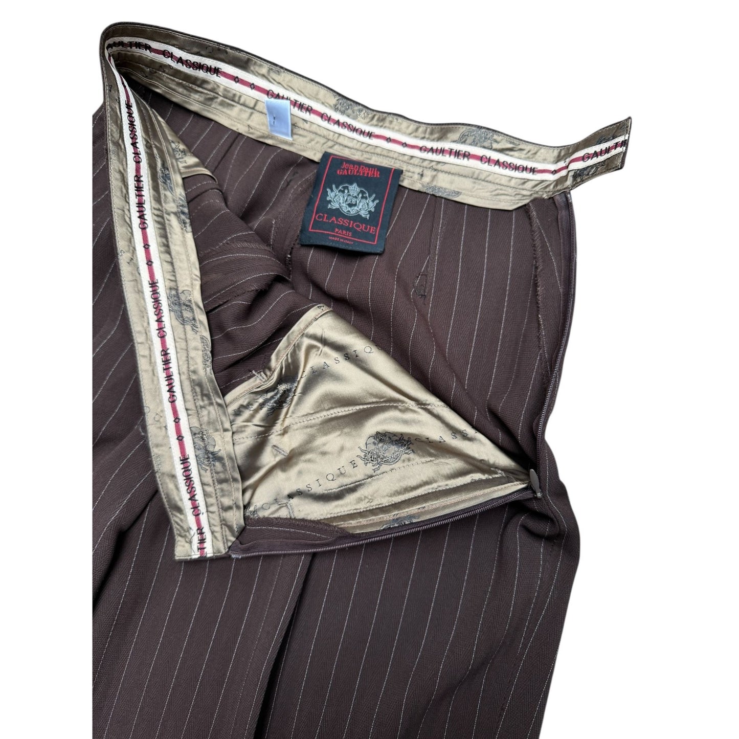 SS 1995 Brown Pinstripe Suit 