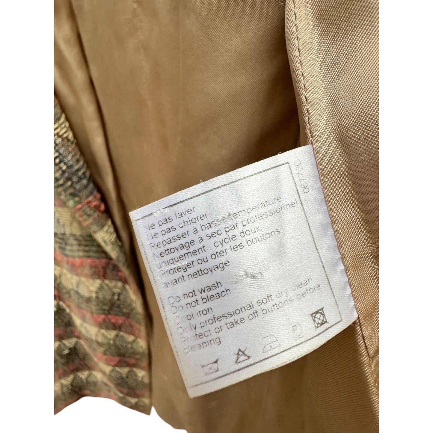 Karl Lagerfeld  Spring 1998 Beige Tweed wool Blazer