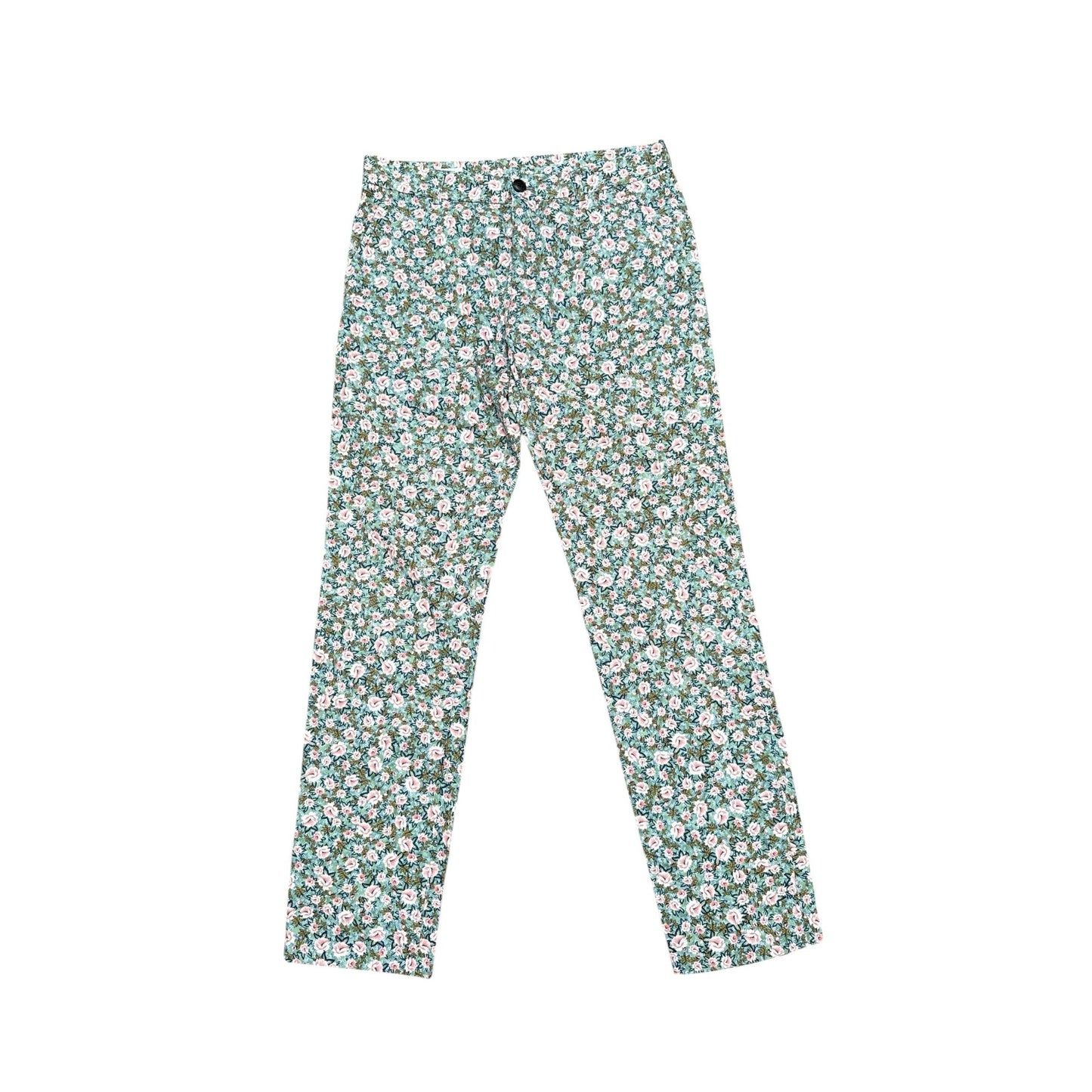 Slim Fit Floral Cotton Pants