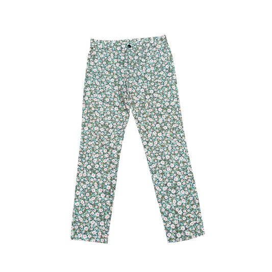 Slim Fit Floral Cotton Pants