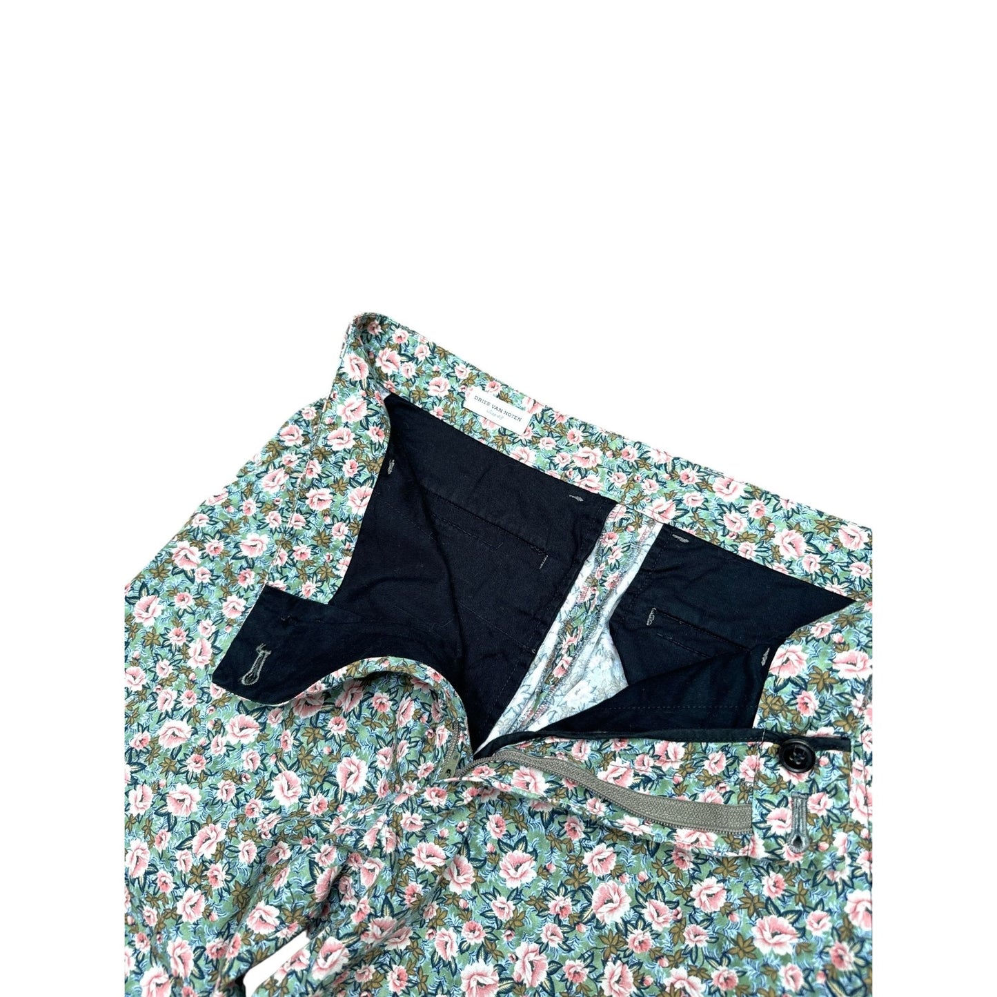 Slim Fit Floral Cotton Pants