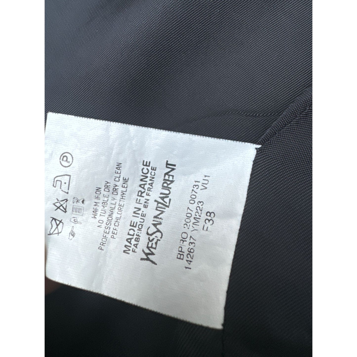 Yves Saint Laurent FW 2007 Black Safari-Inspired Jacket