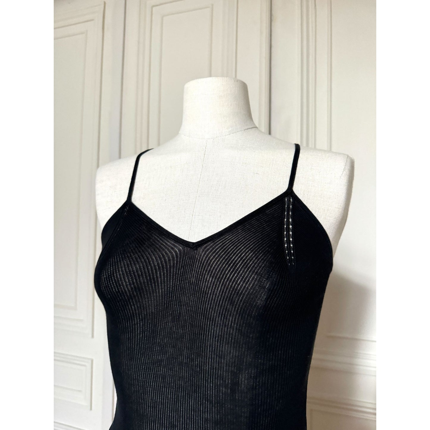 Black Ribbed Knit Top