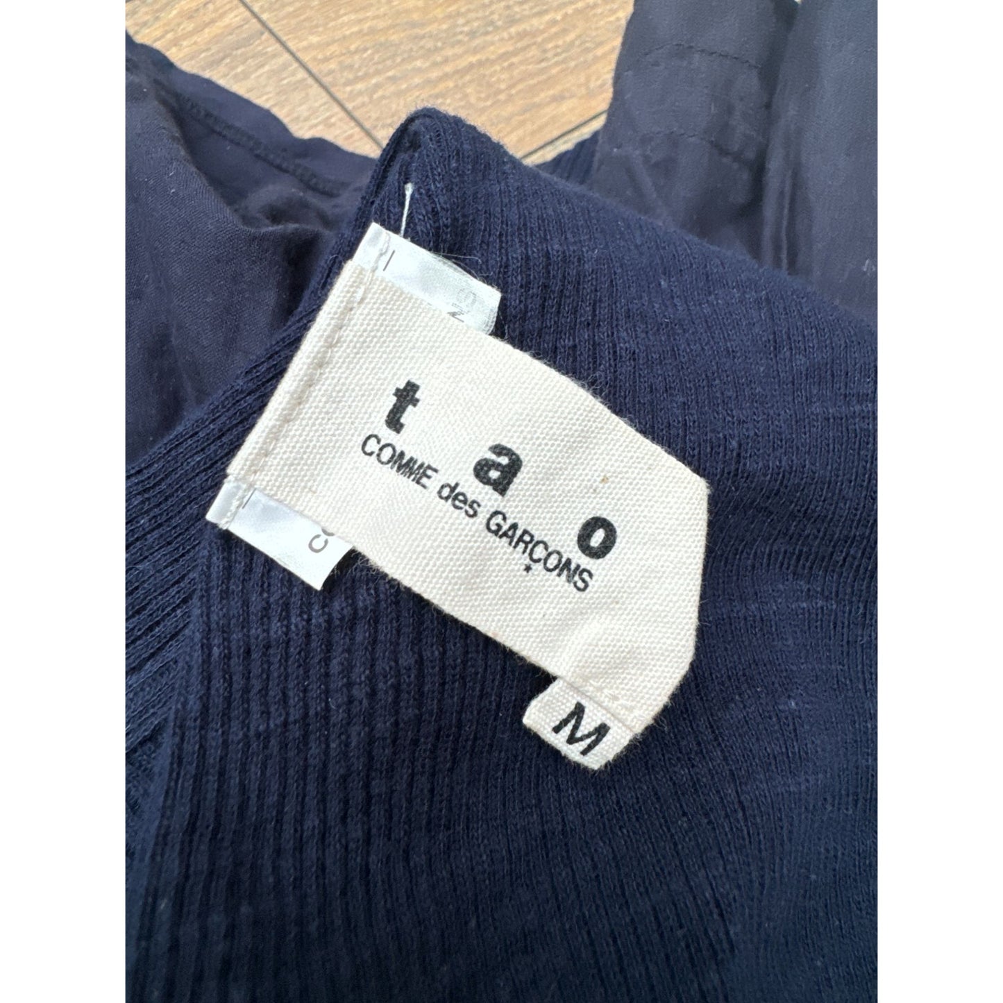 Navy Knitted Open-Back Dress Size M
