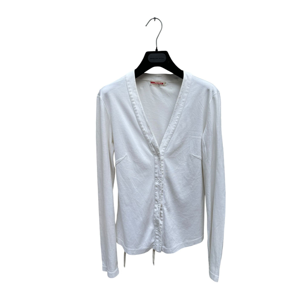 White Cotton Cardigan