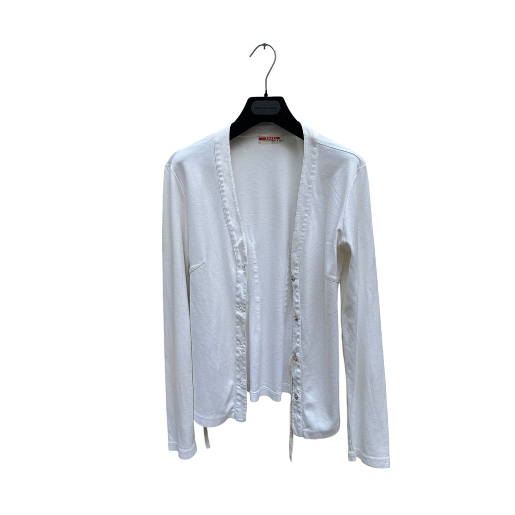 White Cotton Cardigan