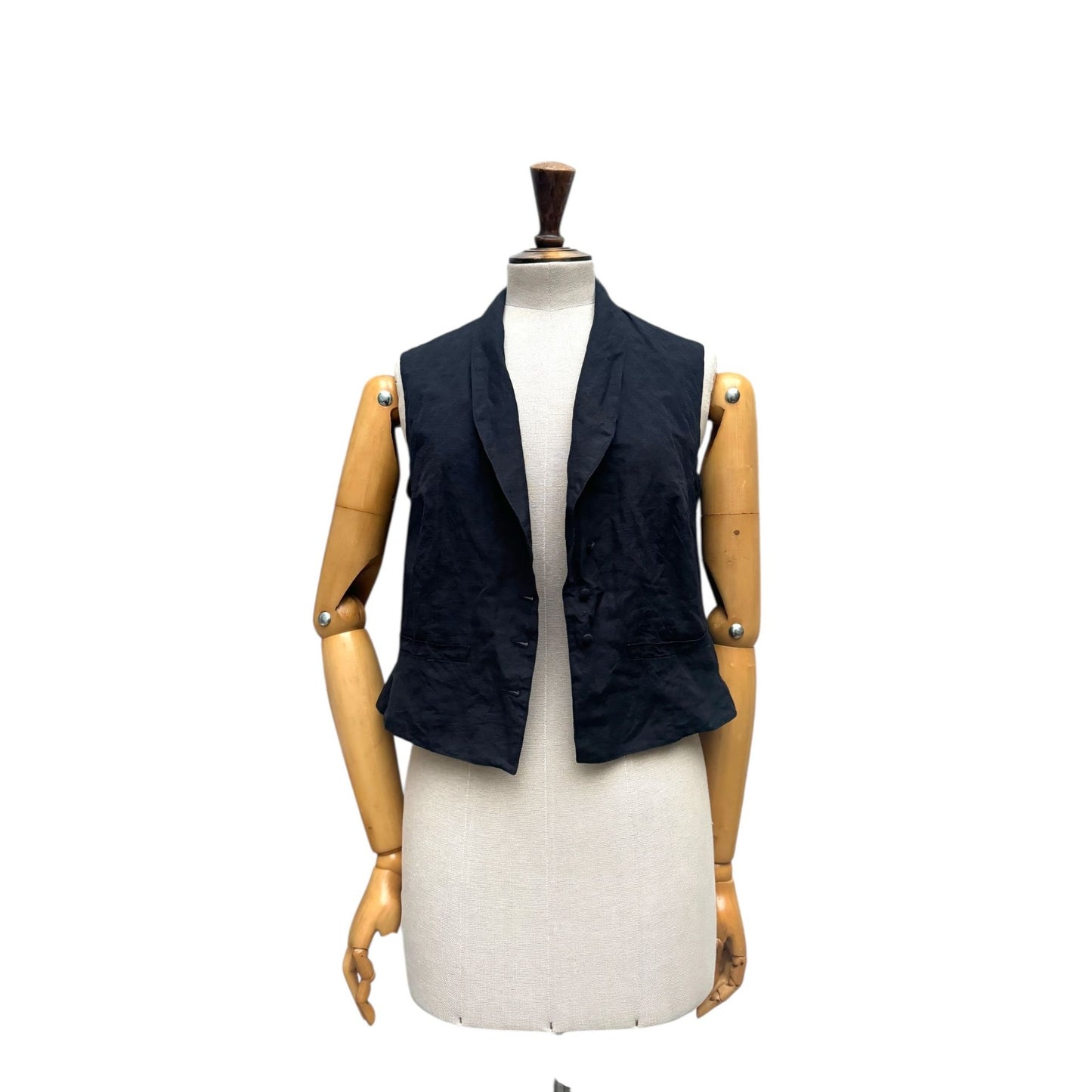 Early 1990s Black Cotton Vest