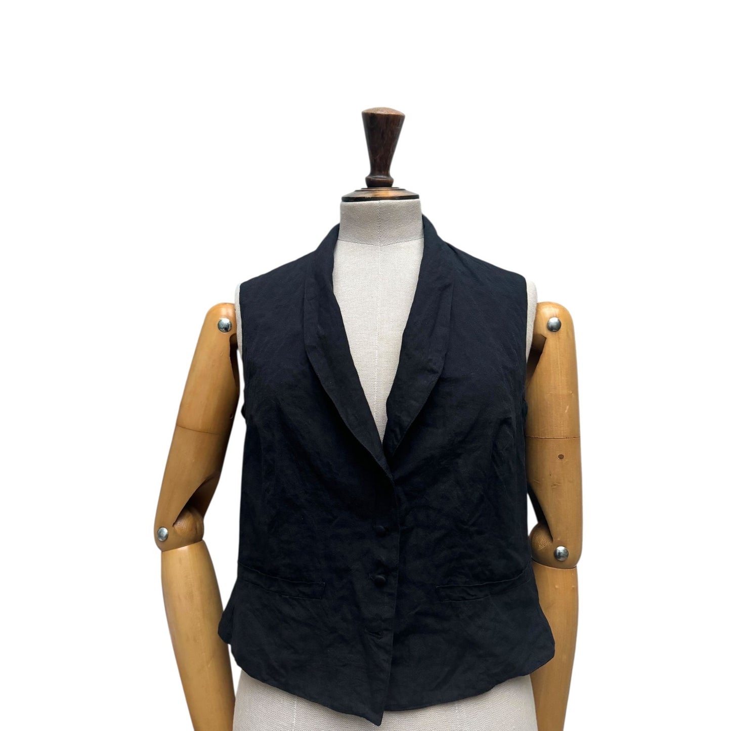 Early 1990s Black Cotton Vest