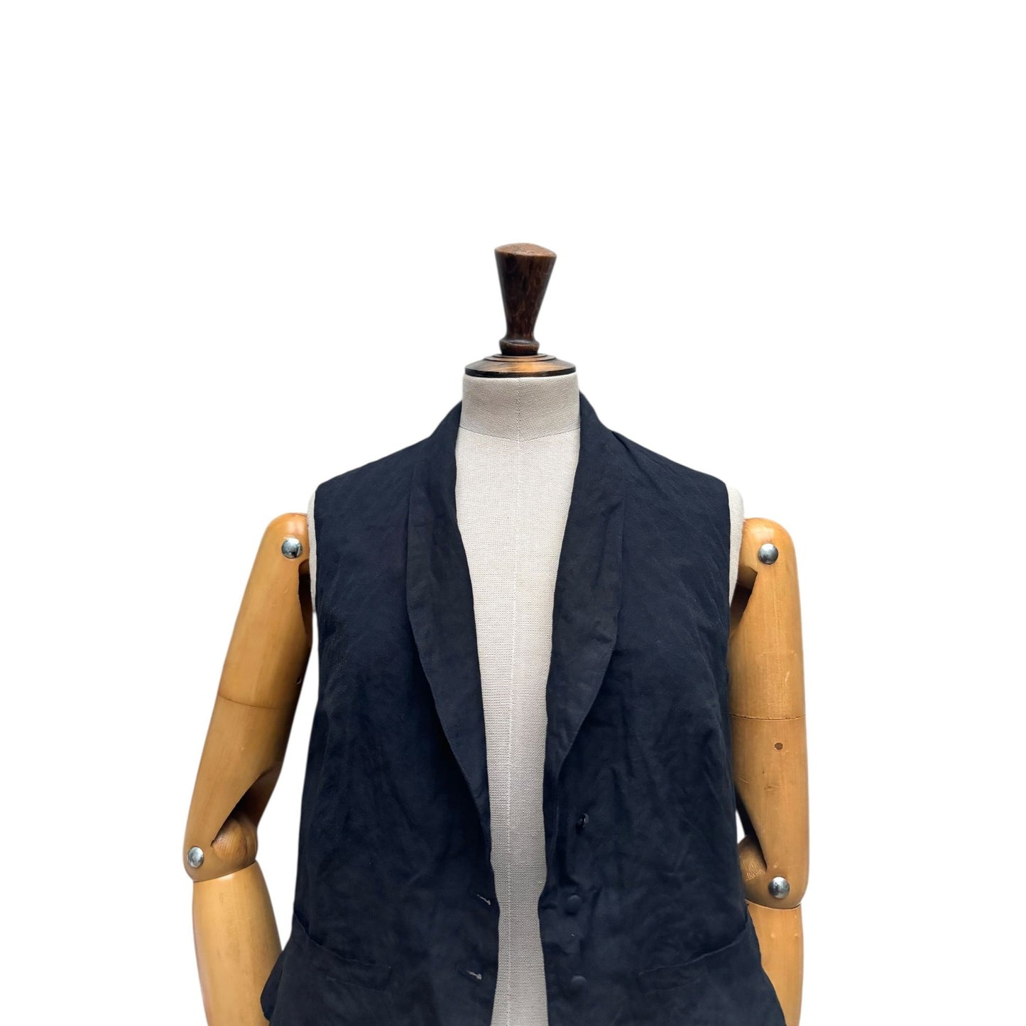 Early 1990s Black Cotton Vest