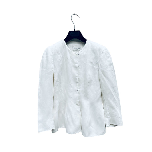 White Linen Blazer Jacket