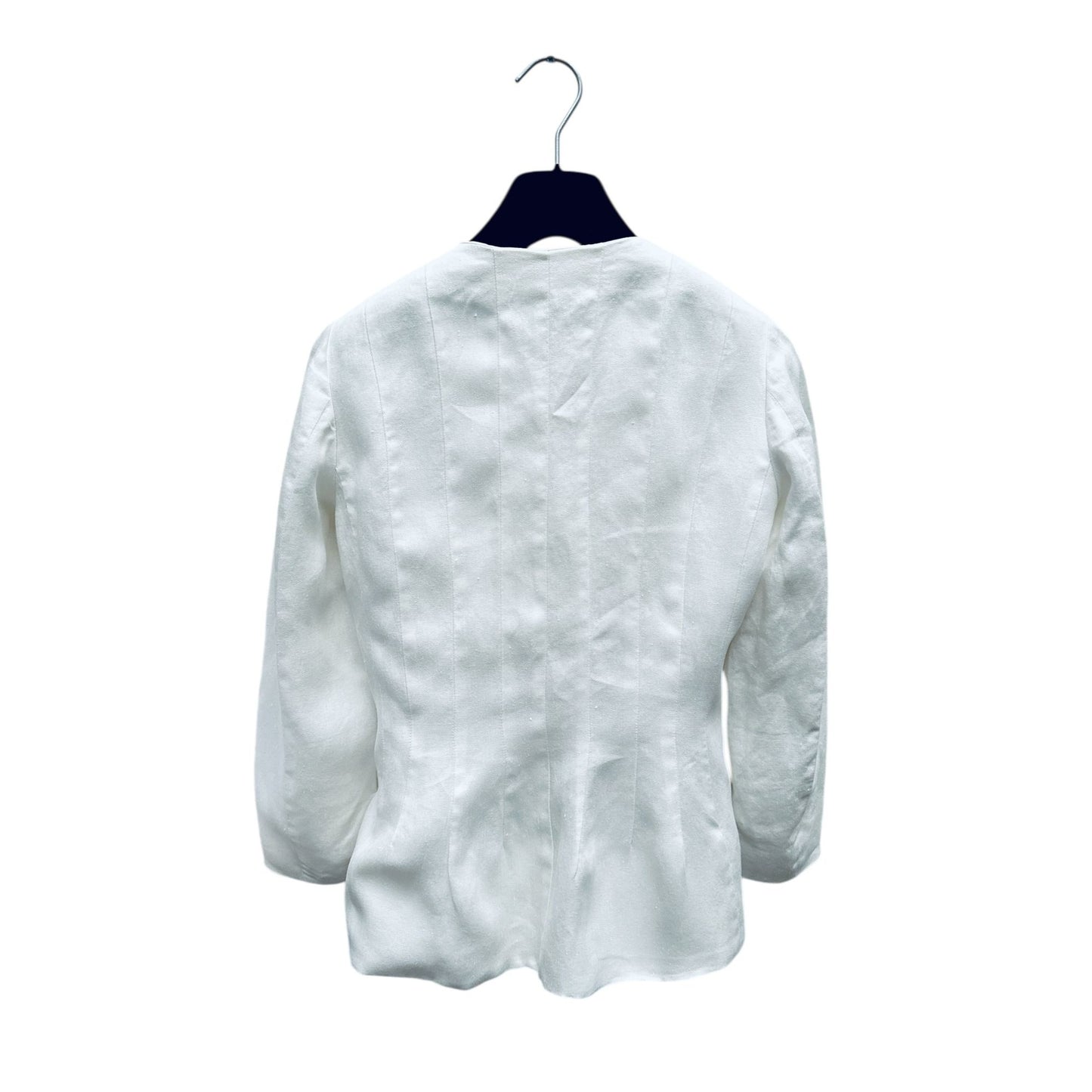 White Linen Blazer Jacket