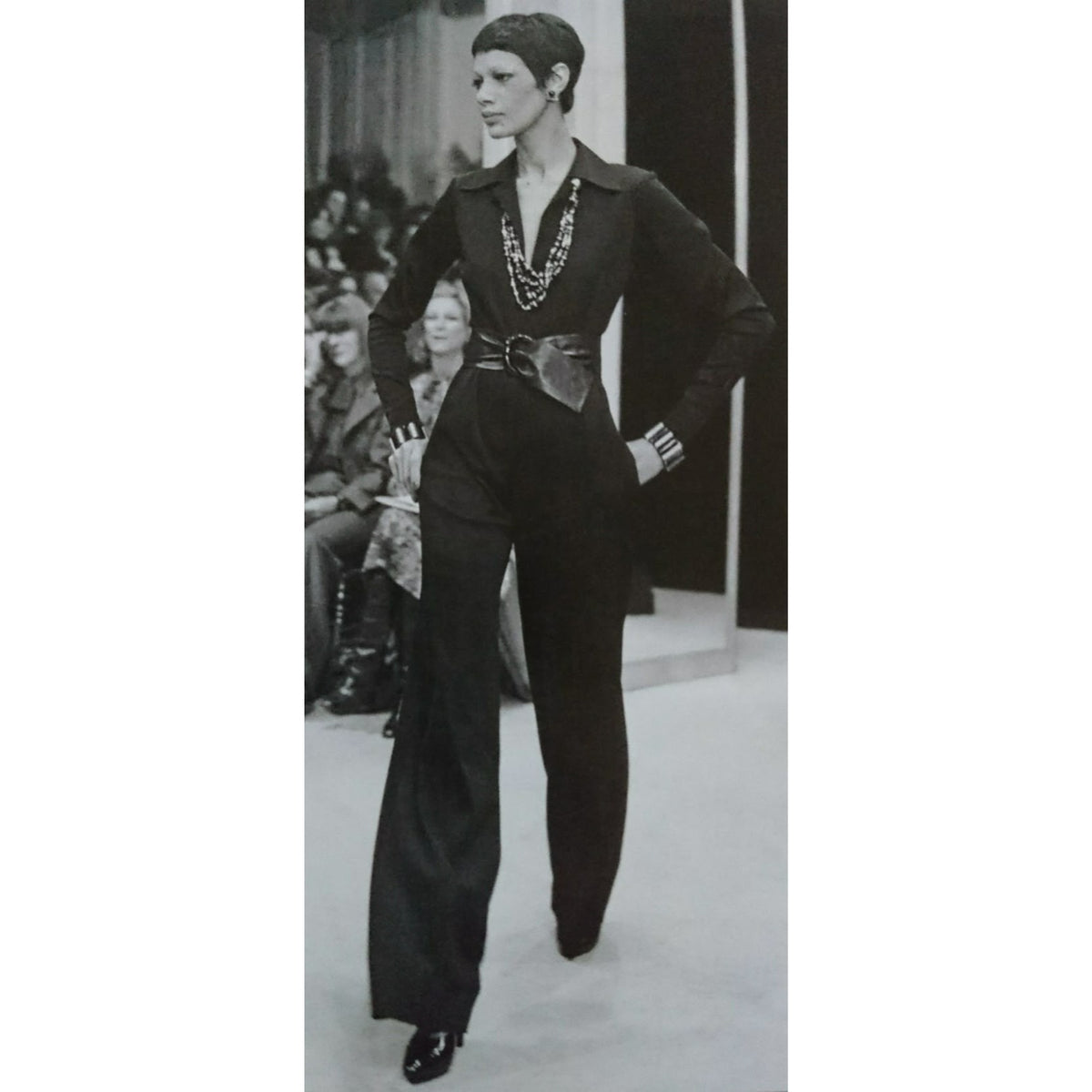 Spring/Summer 1975 Black Wool Tassel Jumpsuit