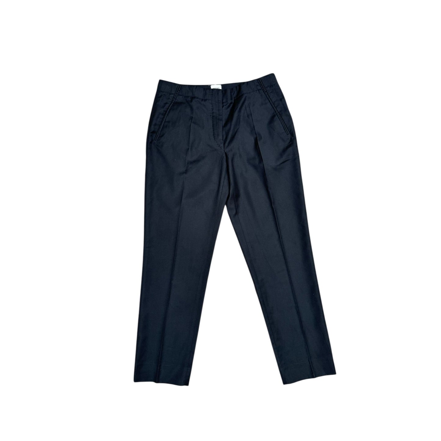 Black Virgin Wool Tailored Pants