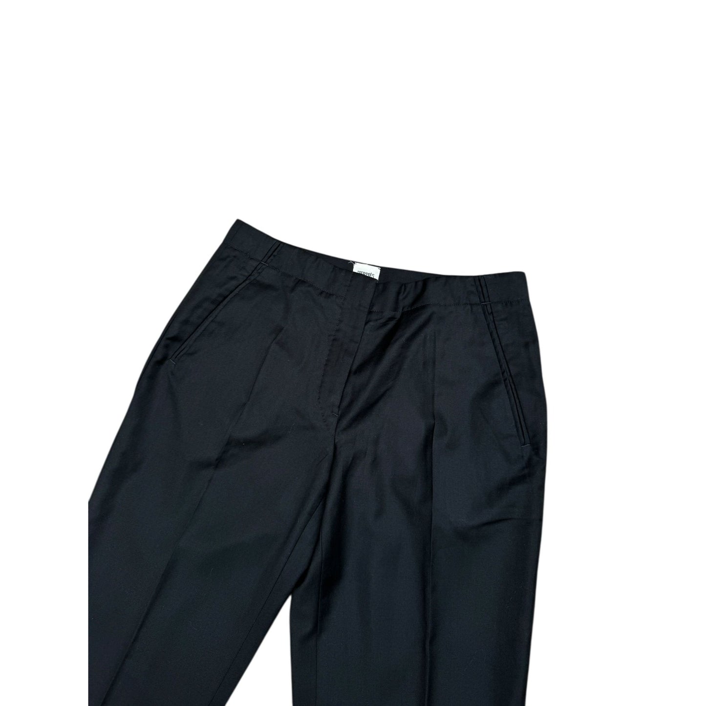 Black Virgin Wool Tailored Pants