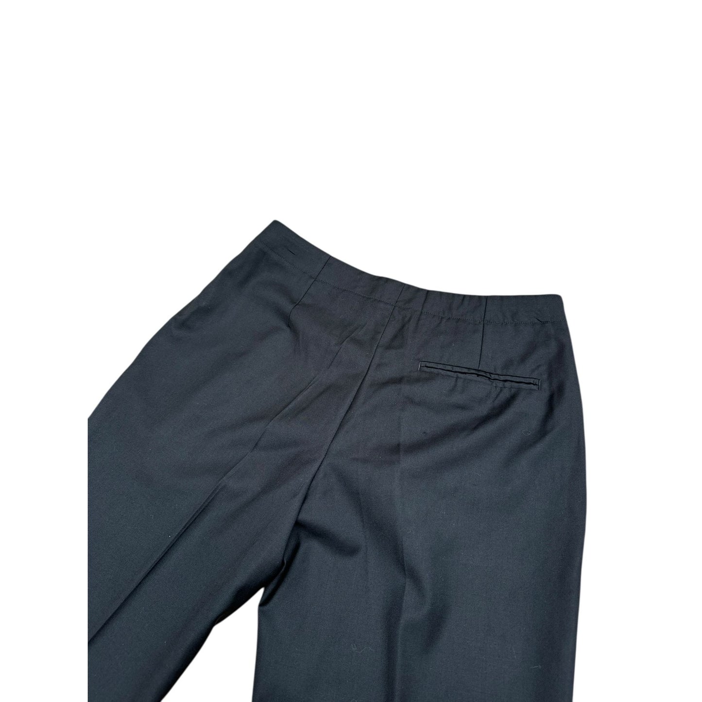 Black Virgin Wool Tailored Pants