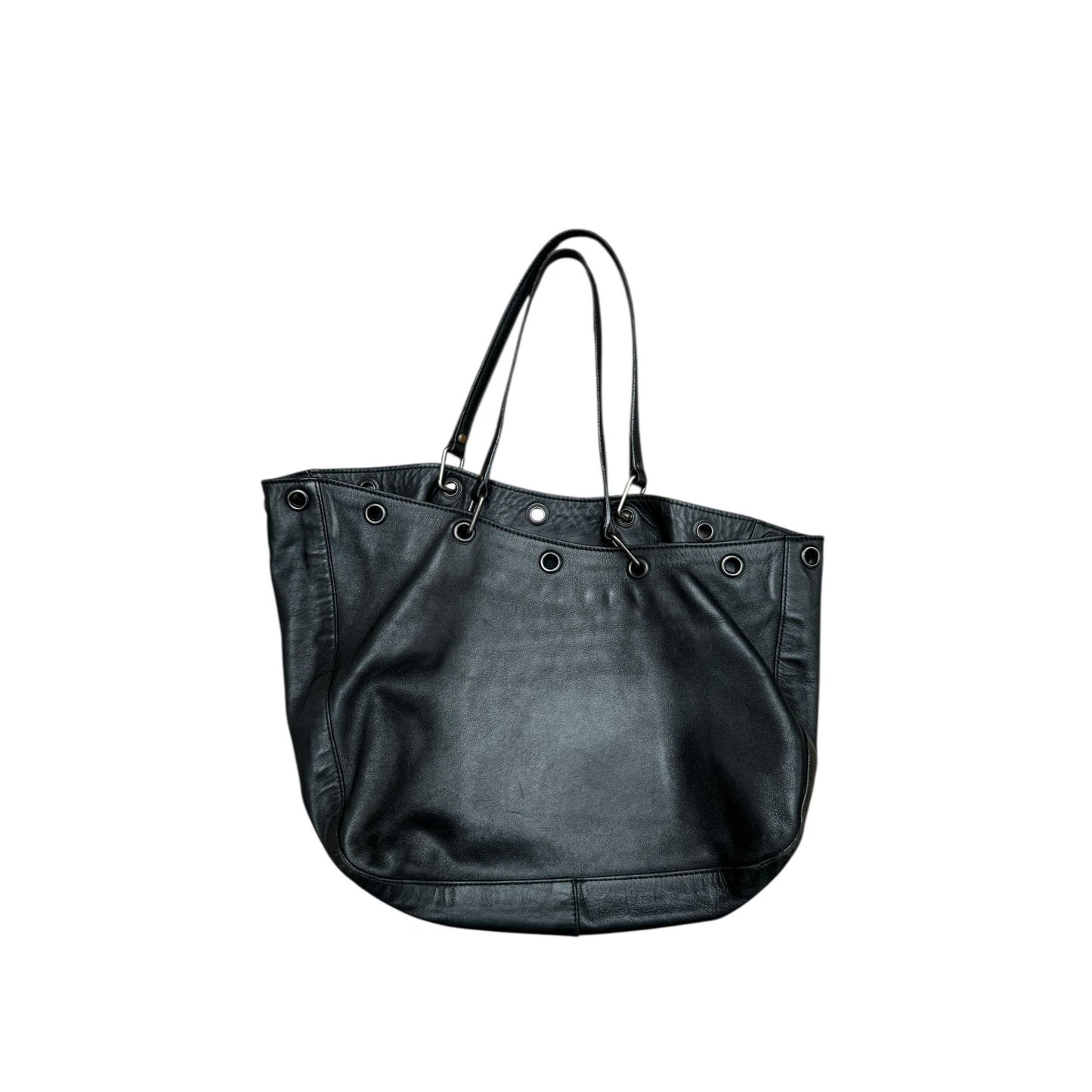 Vintage Black Leather Small Handbag