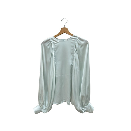 Phoebe Philo  Pale Blue Mulberry Silk Long-Sleeve Blouse 