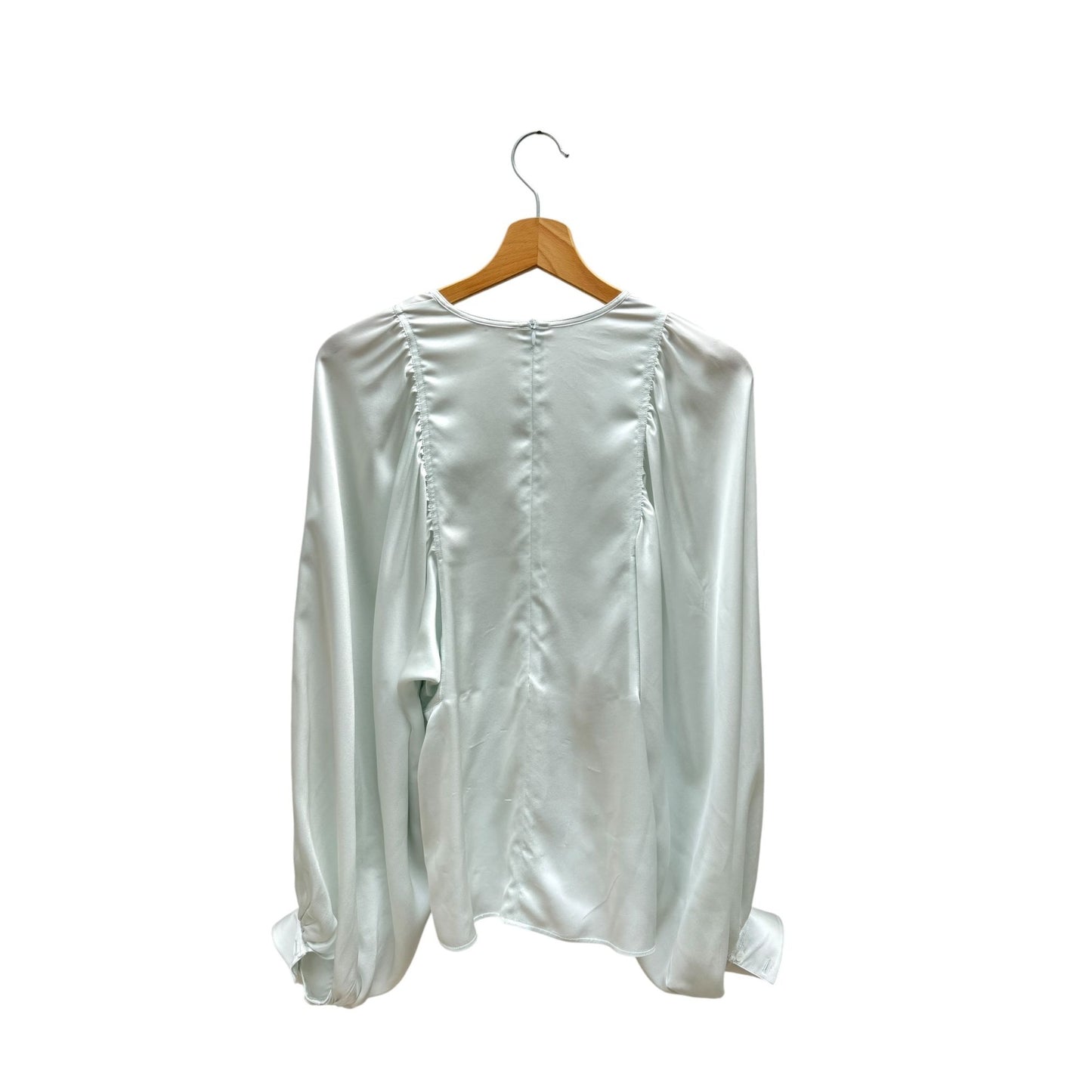 Phoebe Philo  Pale Blue Mulberry Silk Long-Sleeve Blouse 