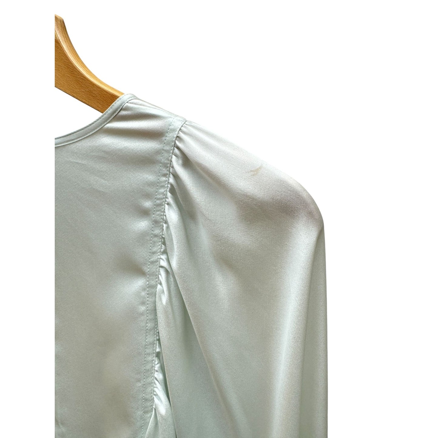 Phoebe Philo  Pale Blue Mulberry Silk Long-Sleeve Blouse 