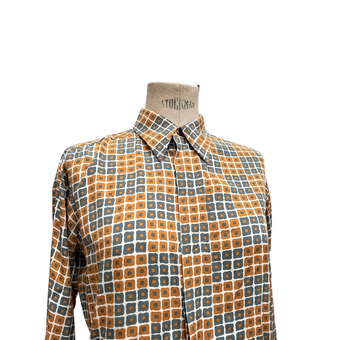 1970s Silk geometric shirt