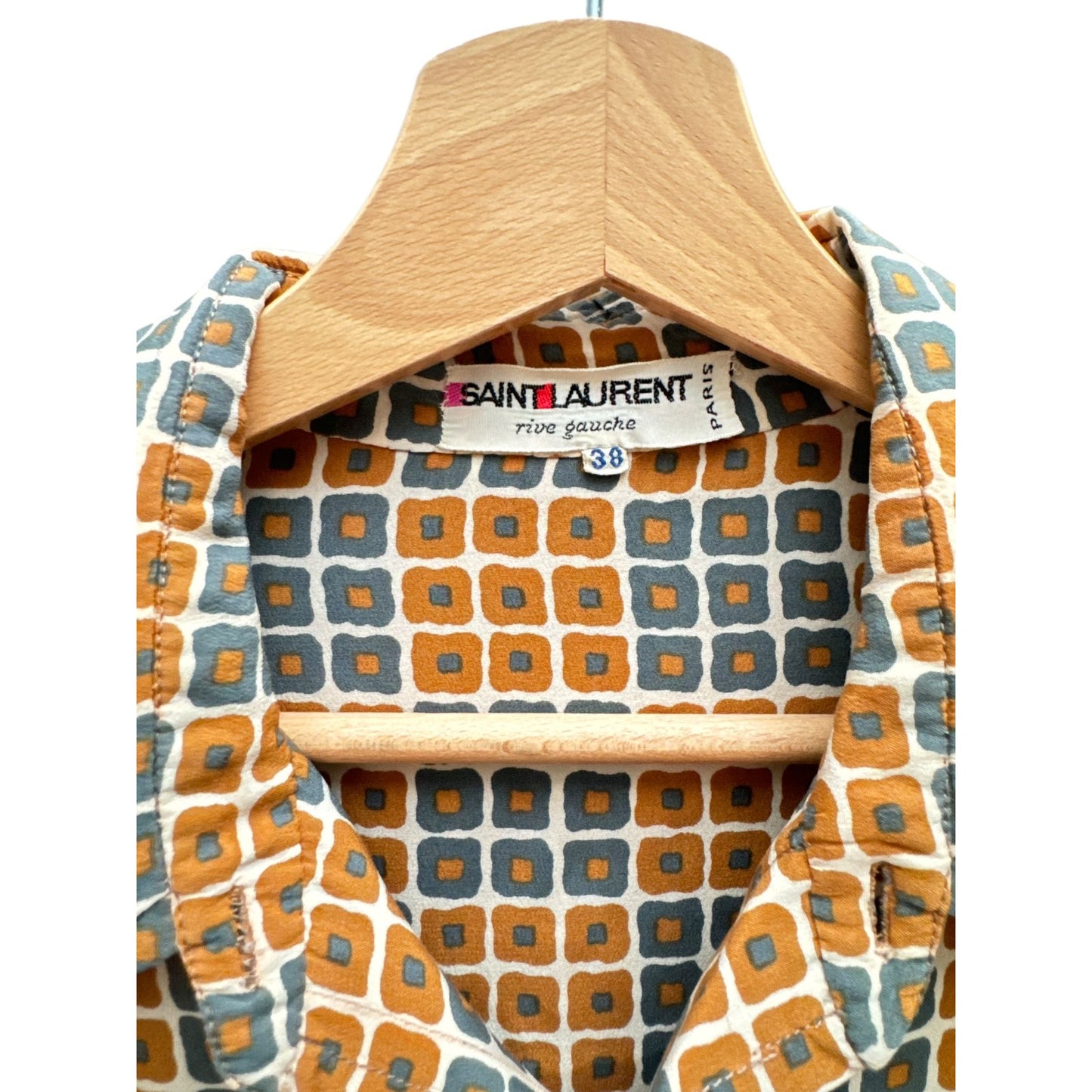 1970s Silk geometric shirt