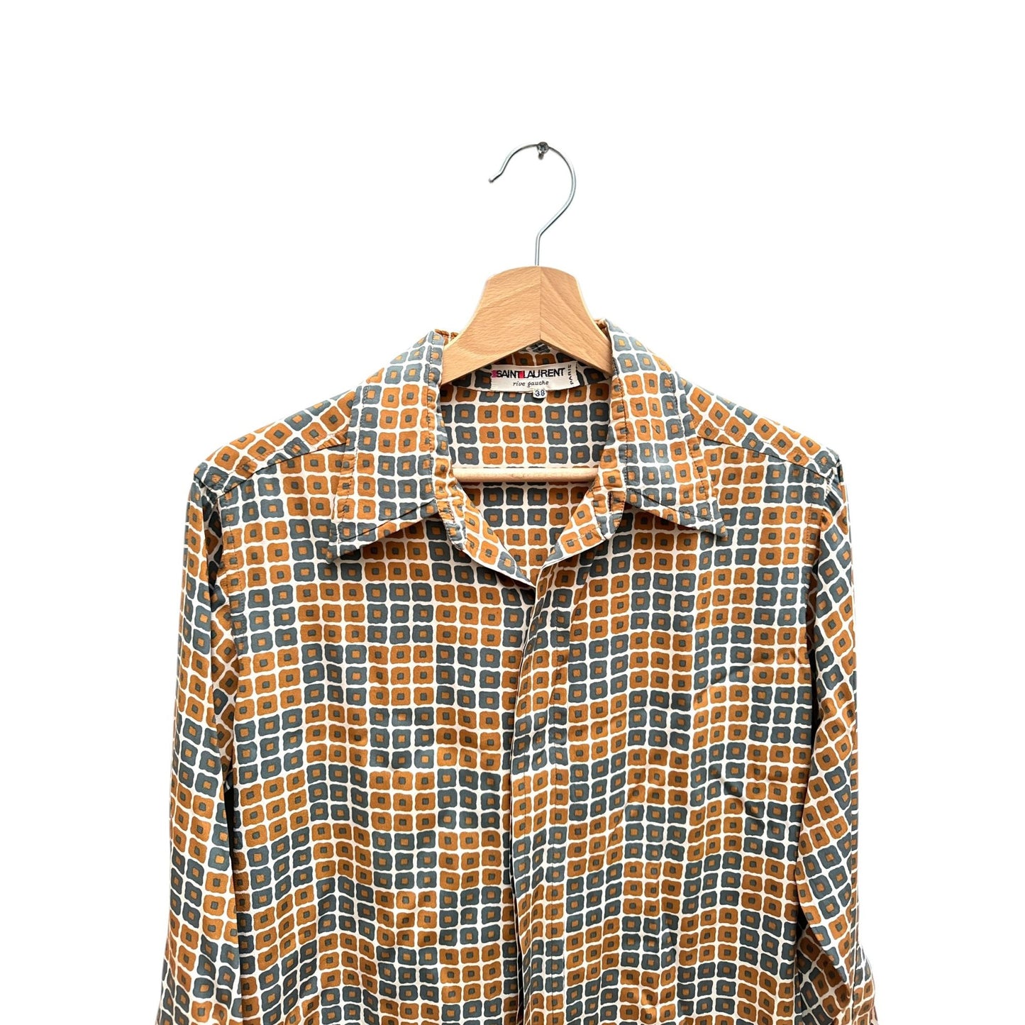 1970s Silk geometric shirt